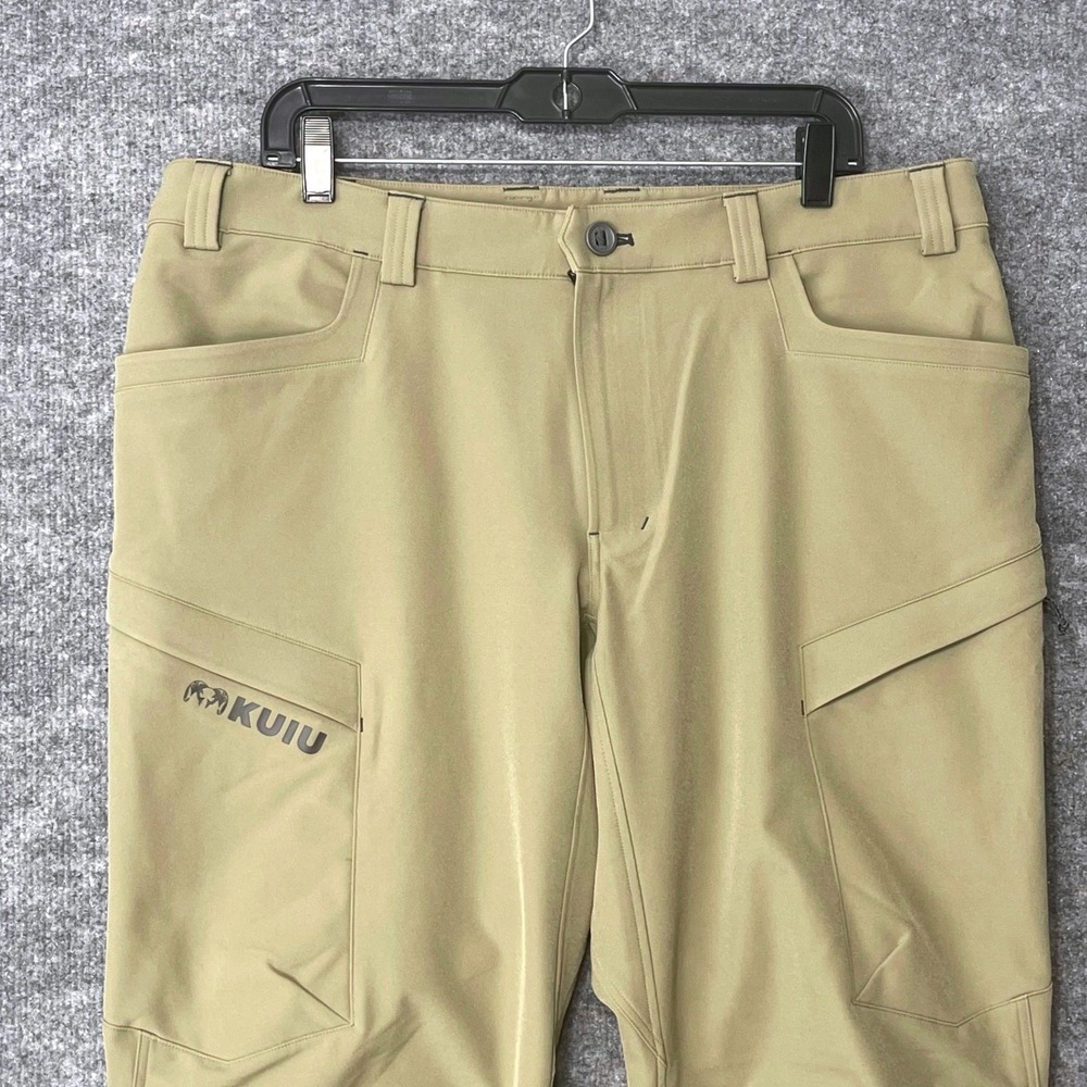 Kuiu Attack Mens Hunting Pants Khaki Tan Primeflex DWR 38 x 30 Short Articulated